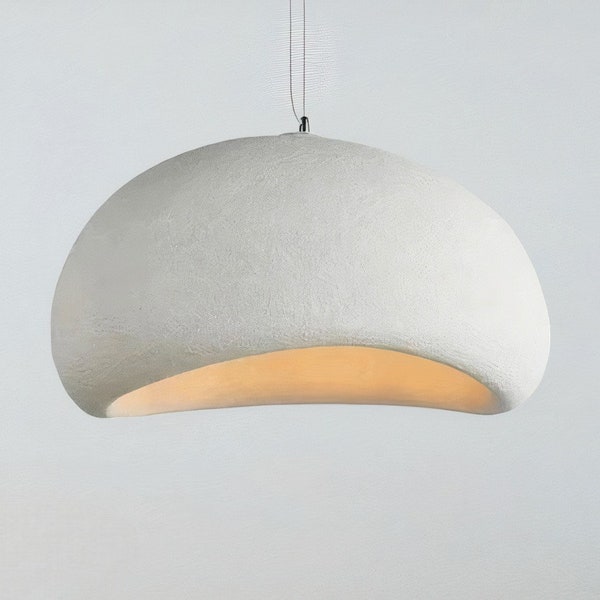 Modern pendant light | Hanging lamp | Home decoration | High-density polystyrene Material | Wabi sabi design LED | Chandelier living room |