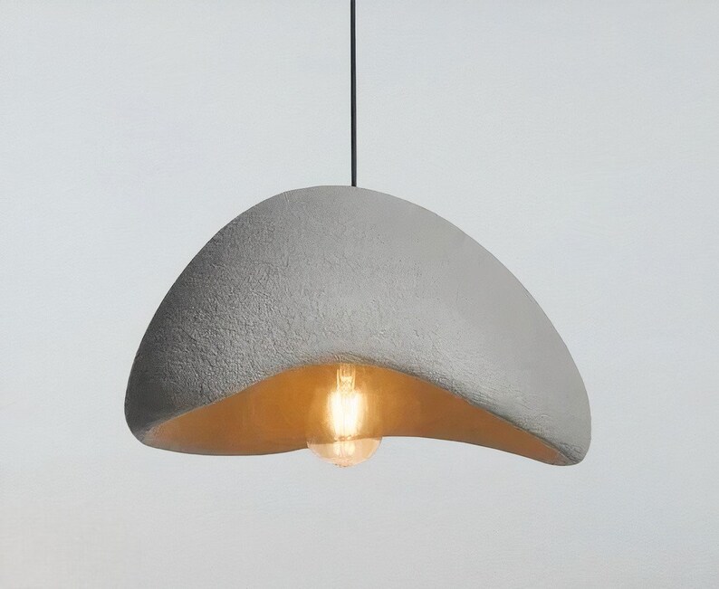 Moderne hanglamp Hanglamp Woondecoratie Polystyreen met hoge dichtheid Materiaal Wabi Sabi design LED Kroonluchter woonkamer B - Grey