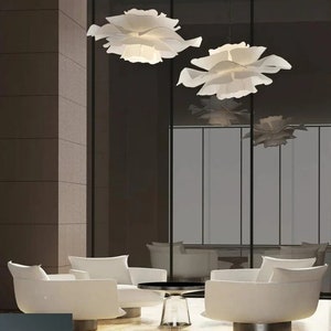 Lustre LED moderne en acrylique Suspension lumineuse Éclairage intérieur Salon Chambre à coucher Cuisine Plafond décoratif Luminaires image 6