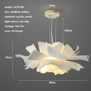 Lustre LED acrylique moderne Lampe suspendue Éclairage intérieur Salon Chambre à coucher Cuisine Plafond décoratif Luminaires 80cm x 20cm