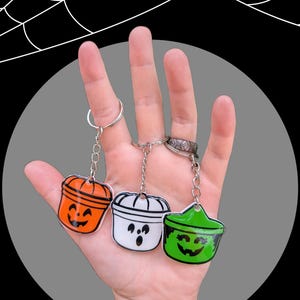 Halloween Bucket Keychain