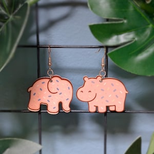 Frosted Animal Cookie Acrylic Earrings