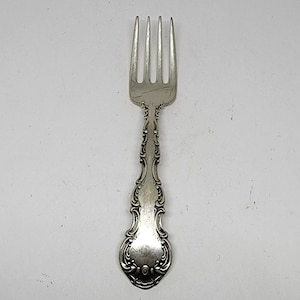 Antique Gorham Sterling Silver Strasbourg 1897 Scrollwork Filigree Baby Fork