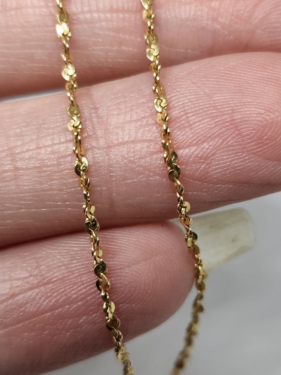 14k Yellow Gold Twisted Serpentine Chain Bracelet… - image 3