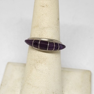 Vintage Zuni Sterling Silver Sugalite Inlay CEKH 925 Ring Size 5 1/2&quot;
