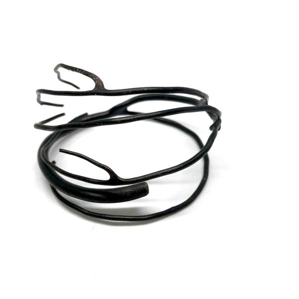 Black Coral cuff Bracelet - #8-19