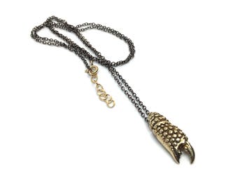 Crab claw necklace - Cancer Zodiac necklace