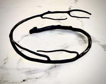 Black Coral Branch Cuff Bracelet -j26-d