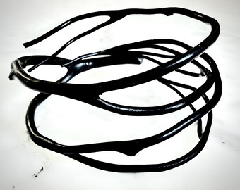 Black Coral bangle Bracelet - J26_b