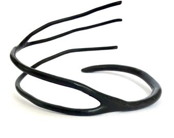 Black Coral Branch Cuff Bracelet -A26-b