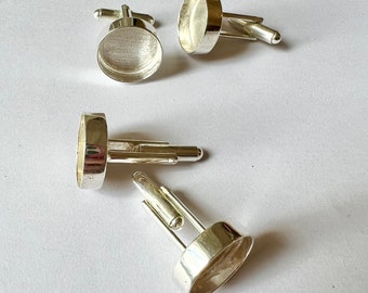 2 Pairs of 16mm cufflinks deep bezel