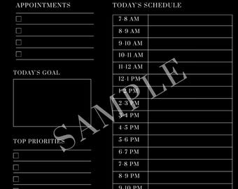 Daily Planner & Notes Page Bundle – Aesthetic Printable PDF for Students, Minimal Study Planner – Daily Page + Notes Sheet