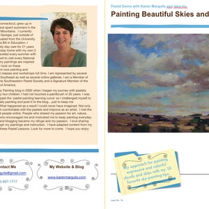 Pastel Painting Lesson Demo PDF Beautiful Skies and Clouds Art Tutorial  booklet landscape,how to,paint along,sunsets