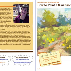 Pastel Painting Lesson Demo PDF How to Paint a MINI Pastel Art Tutorial booklet aceo atc image 1