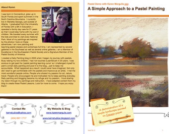 Pastellmalerei Lesson PDF A SIMPLE Landscape Art Tutorial Booklet Canson, Marsch, Himmel, Wasser