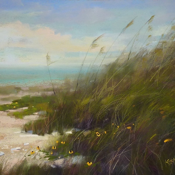 Serene Beach Dune SEASCAPE 16x20 Karen Margulis Florida Art