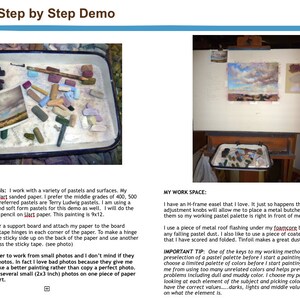 Pastel Painting Lesson Demo PDF Beautiful Skies and Clouds Art Tutorial booklet landscape,how to,paint along,sunsets image 5