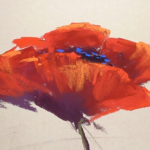Pastel Painting Lesson Demo PDF Expressive POPPIES Art Tutorial booklet landscape,flowers,painting sunlight image 5