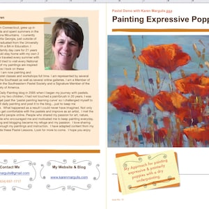 Pastel Painting Lesson Demo PDF Expressive POPPIES Art Tutorial  booklet landscape,flowers,painting sunlight