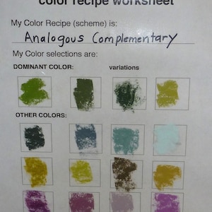 COLOR Recipe Color Scheme Painting Planning WORKSHEET PDF Plan for Better Paintings image 2