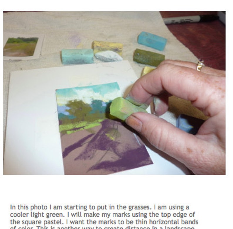 Pastel Painting Lesson Demo PDF How to Paint a MINI Pastel Art Tutorial booklet aceo atc image 5
