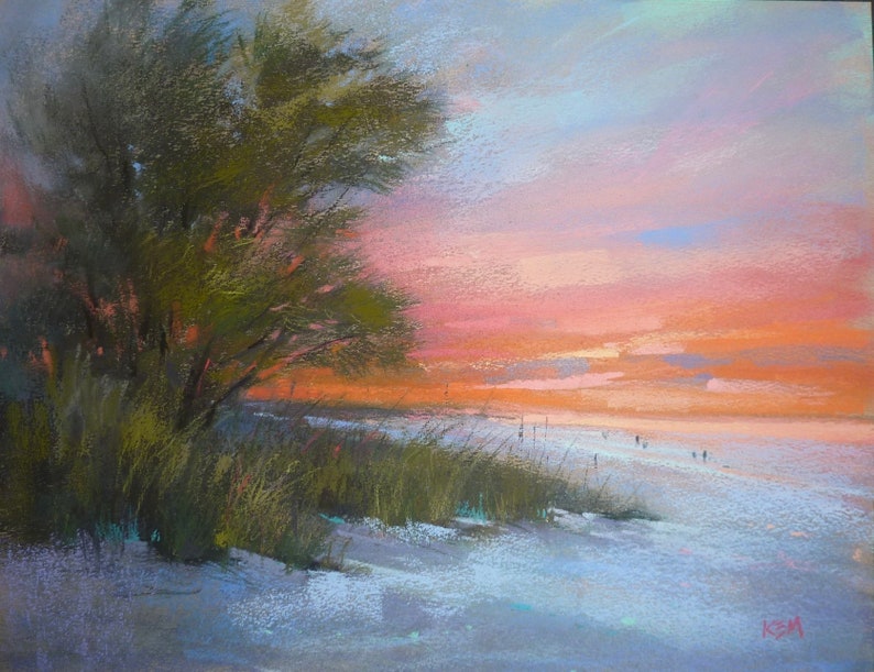 Florida Beach SUNSET SEASCAPE 11x13 Karen Margulis image 1