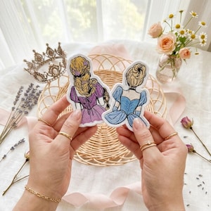 Embroidered Custom Princess Characters Patch, Magical Land Castle Iron On Patch, Theme Park Vacation Badge For Hats Backpack, Birthday Gift