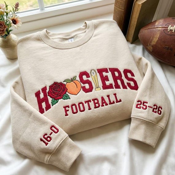 Embroidered Football Champs Sweatshirt, Game Day Tee, Indiana Rose Crewneck, Football Fans Gift