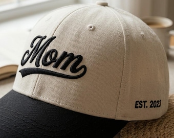 Embroidered Custom Cool Mom Baseball Hat, Personalized Embroidered Cap With Date, Mom And Dad Cap, Mothers Day Gift, Gifts for New Mom