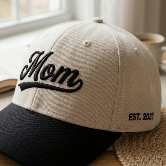 Embroidered Custom Cool Mom Baseball Hat, Personalized Embroidered Cap With Date, Mom And Dad Cap, Mothers Day Gift, Gifts for New Mom