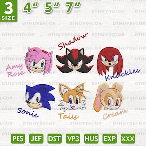 The Hedgehog Movie Cartoon  Embroidery Design, Retro Cartoon Character Embroidery Design, Cartoon Movie Embroidery Design, Instant Download