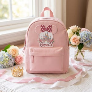 Toppa ricamata personalizzata con castello da principessa, toppa termoadesiva personalizzata con coccinella in un mondo magico, applicazione fai da te per giacca di jeans da ragazza, regalo per parco a tema
