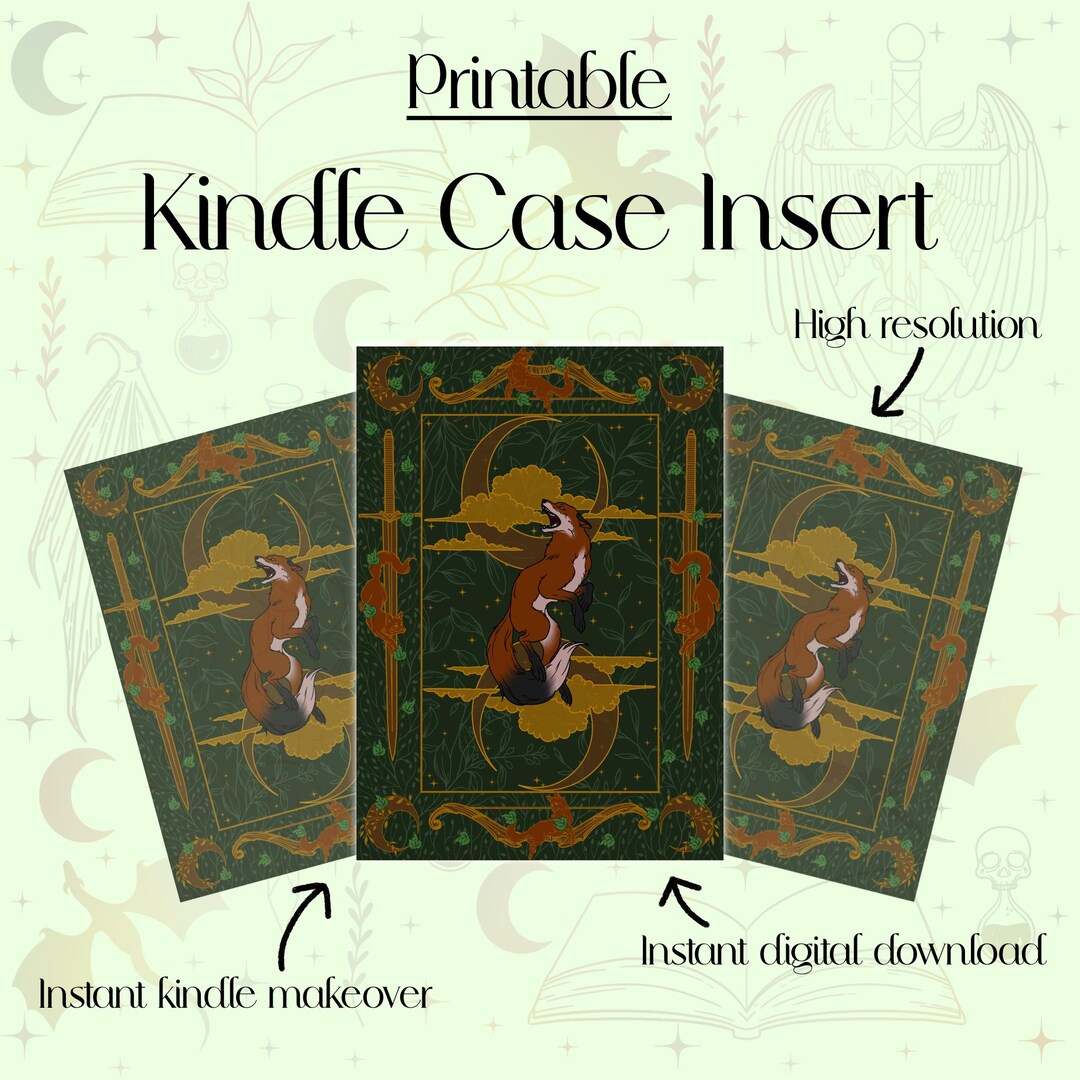 Fantasy Fox Kindle Paperwhite Case Insert: Booktok Reader (digital ...