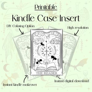Funda para Kindle Paperwhite con cartas del Tarot: Página para colorear (PDF)