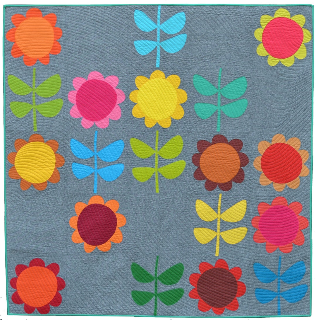 PDF Modern Sunflowers Quilt Pattern Digital Download by Emily Quilts - Etsy