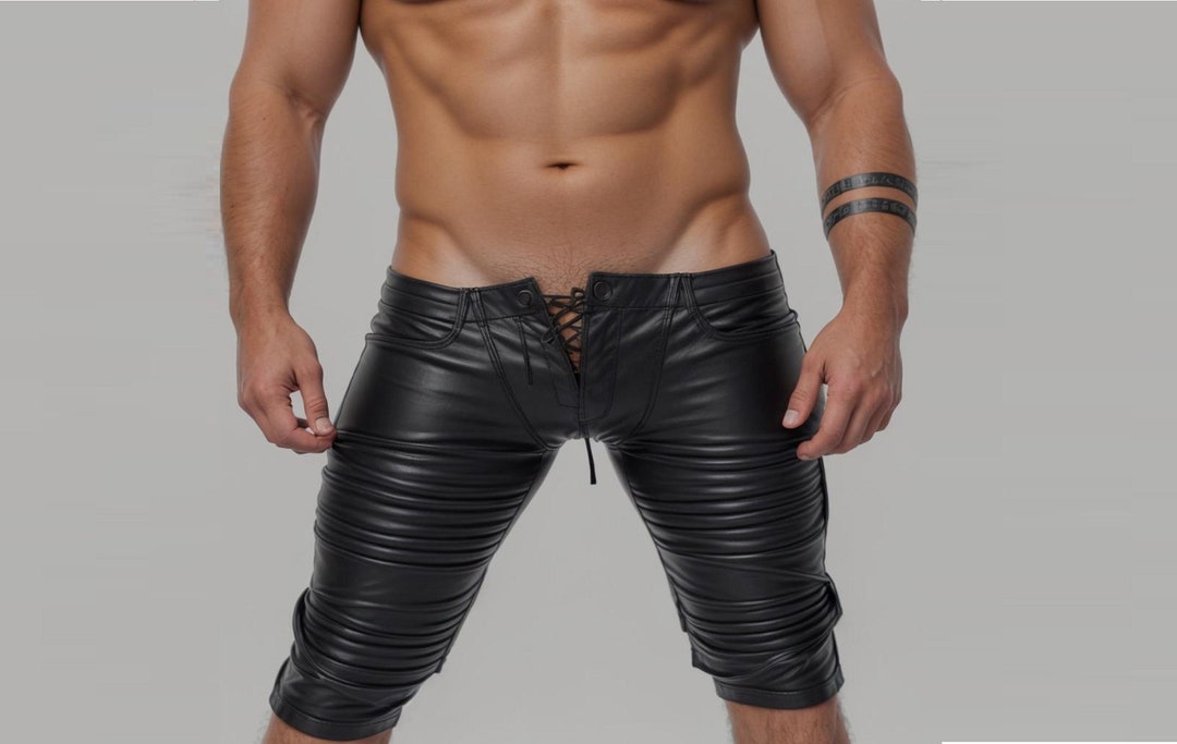 Handmade Genuine Sheep Leather Football Shorts Soft Leather Shorts