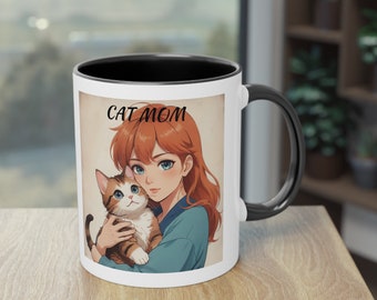 Taza de Café Personalizada - Diseño Exclusivo Cat Mom para Amantes de los Gatos