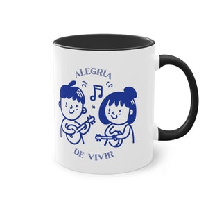 Taza de cerámica Alegria de Vivir Diseño de Pareja Tocando la Guitarra Regalo Original para Amantes de la Música imagen 8