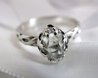 Herkimer Diamond and Sterling Silver Ring