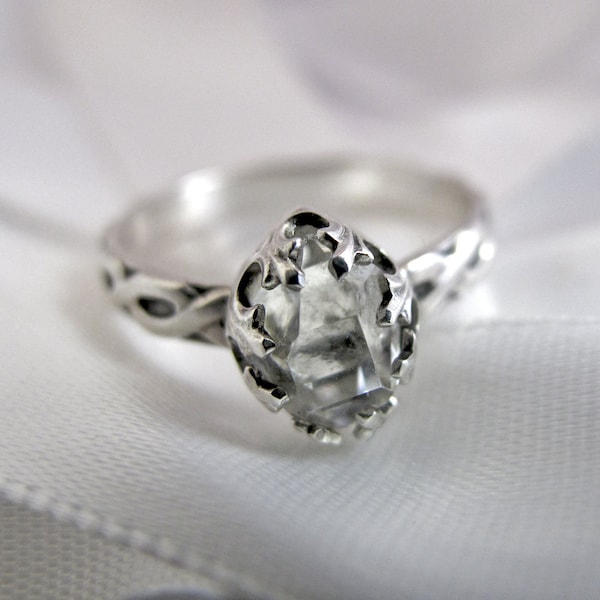 Herkimer Diamond and Sterling Silver Ring