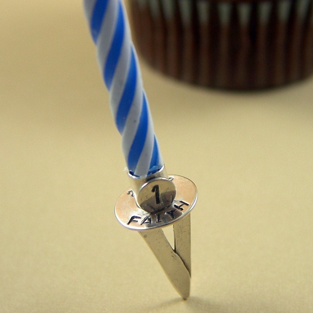 Birthday Candle Holder Keepsake Sterling Silver Personalized Etsy