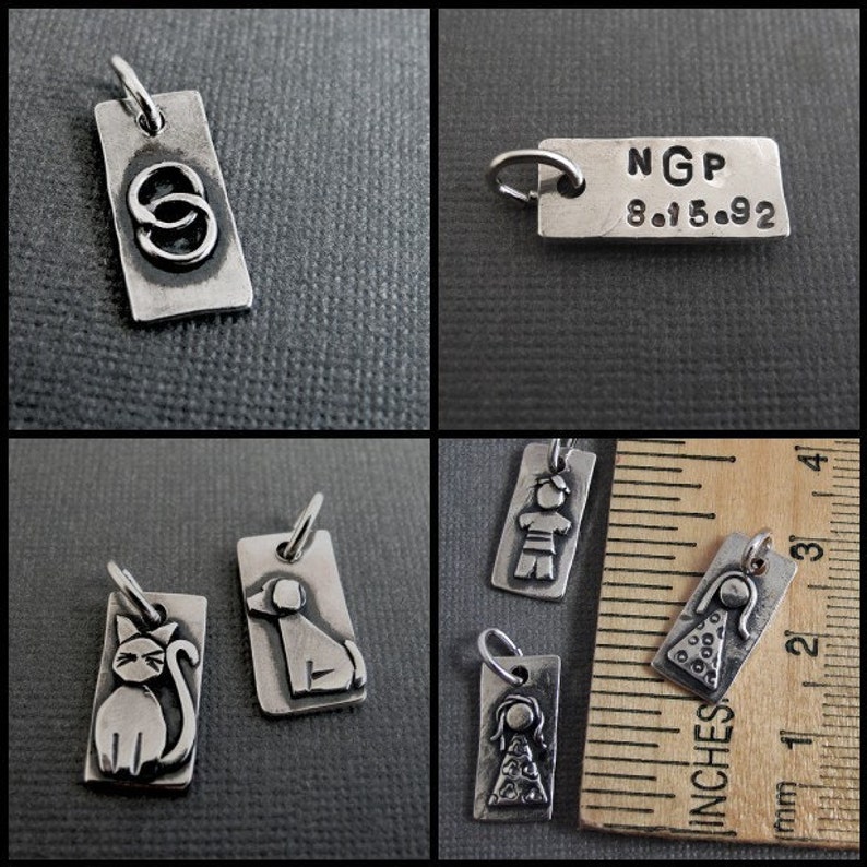 Personalized Mother/'s Figure Charm Sterling Silver Family Charm