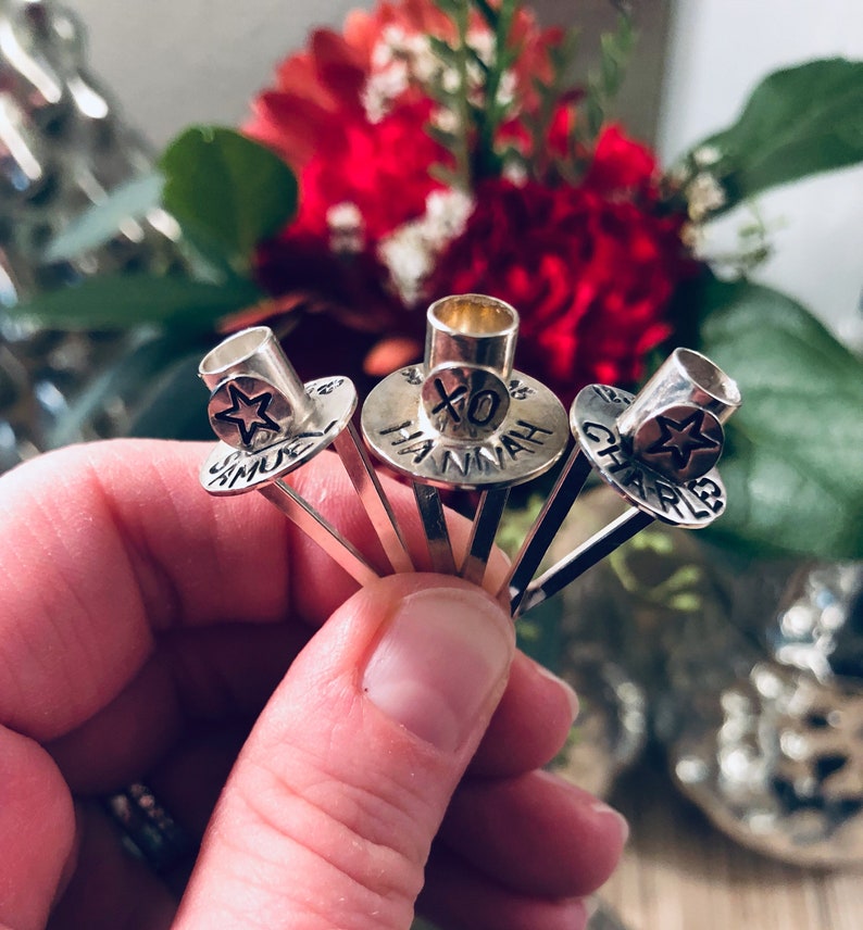 Birthday Candle Holder Keepsake Sterling Silver Personalized Etsy