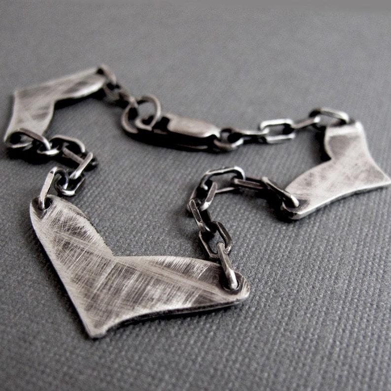 Silver Hearts Bracelet image 2