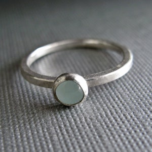 Birthstone Stacking Ring Sterling Silver & Gemstone One Ring - Etsy