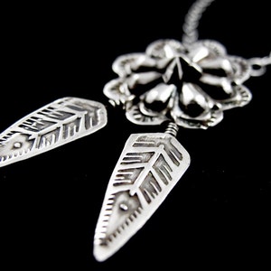 Concho Necklace, Sterling SIlver Concha Necklace, Southwestern Style, Native American Design, Western Cowgirl Jewelry image 3