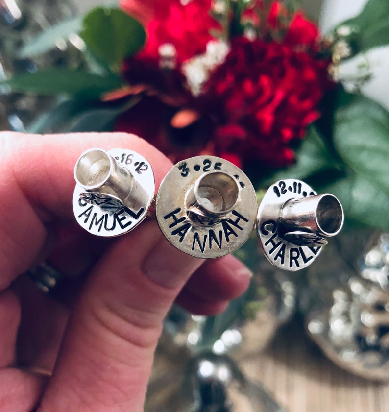 Birthday Candle Holder Keepsake Sterling Silver Personalized Etsy