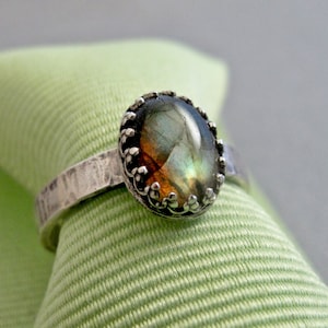 Sterling Silver and Labradorite Ring image 1
