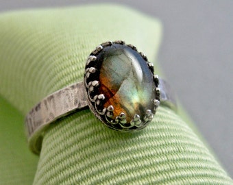 Sterling Silver and Labradorite Ring
