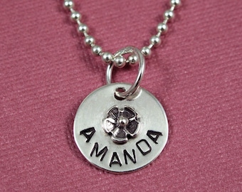 Flower Girl Name Necklace